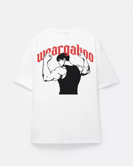 Gym Boy - Beyaz Oversize Tişört